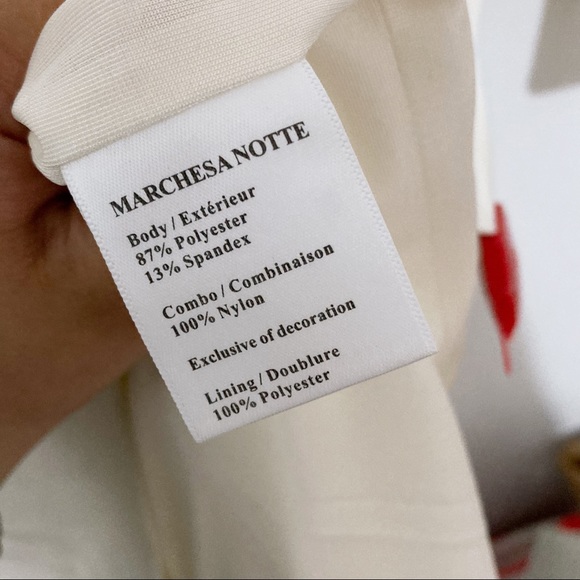 Marchesa Notte Ivory Bridal Long Sleeve Crepe V Neck Cut Out Dress Size 4 NWT - Picture 10 of 13